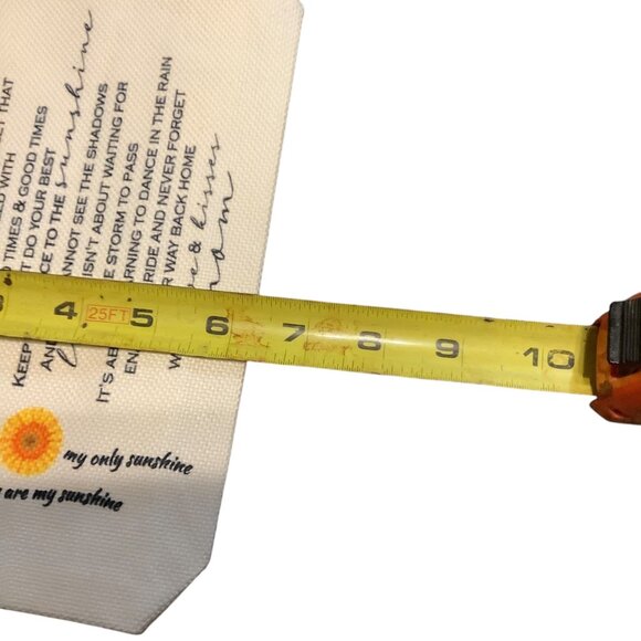 To My Daughter Canvas Zipper Pouch Inspirational Quote Floral Design 9” x 6” NEW - Picture 4 of 4